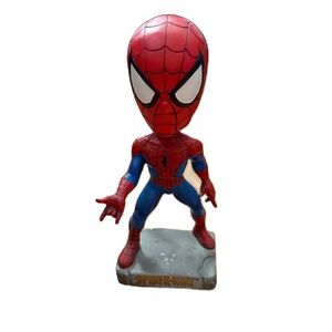 Spiderman Bobblehead Vintage Red Blue 2002 Action Figure Decor Boys Room